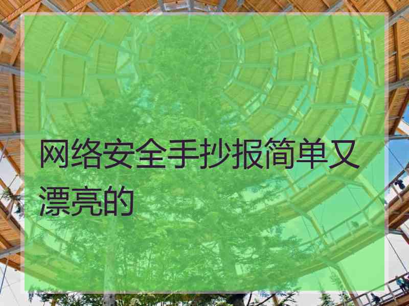 网络安全手抄报简单又漂亮的