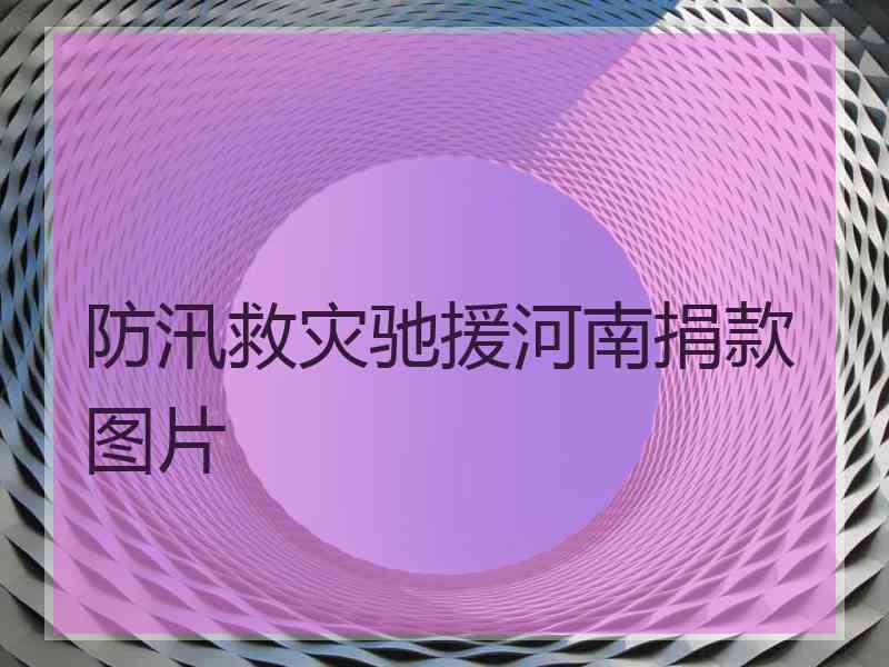 防汛救灾驰援河南捐款图片