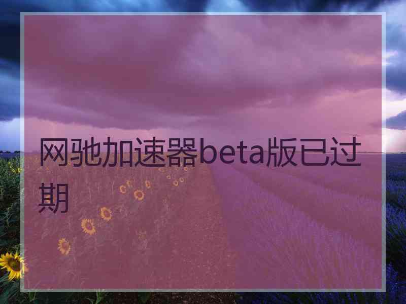 网驰加速器beta版已过期