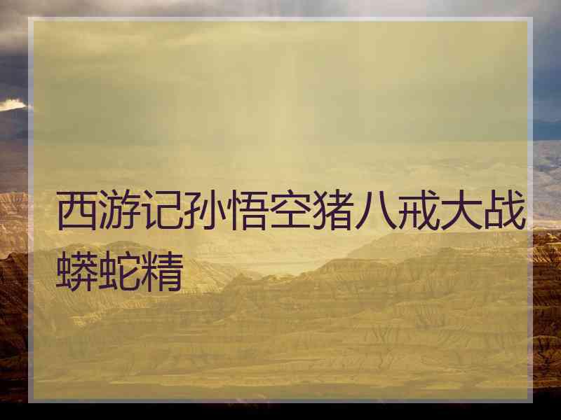 西游记孙悟空猪八戒大战蟒蛇精