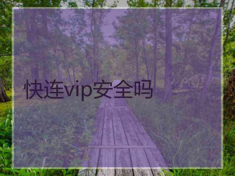 快连vip安全吗
