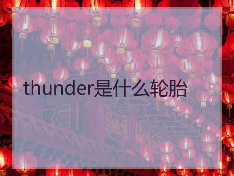 thunder是什么轮胎