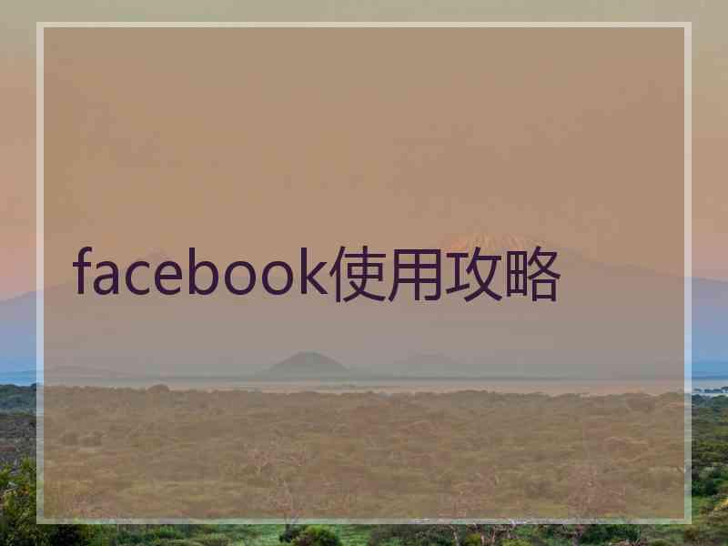 facebook使用攻略