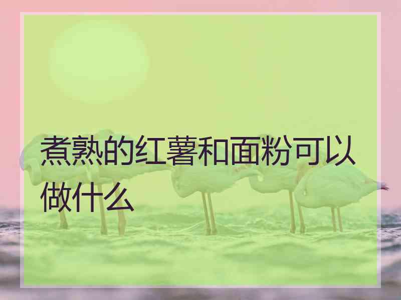 煮熟的红薯和面粉可以做什么