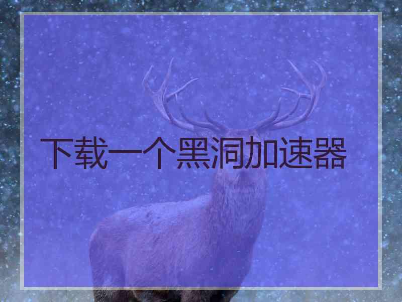 下载一个黑洞加速器
