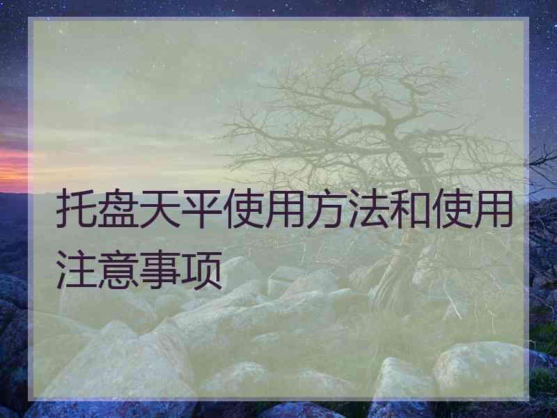 托盘天平使用方法和使用注意事项