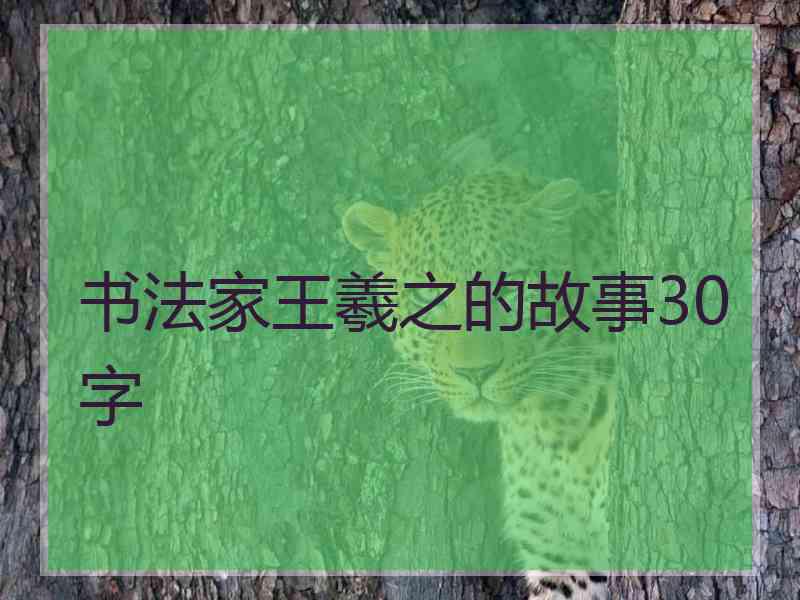 书法家王羲之的故事30字