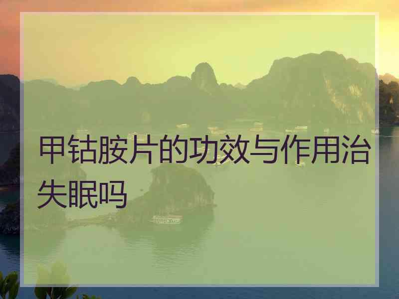 甲钴胺片的功效与作用治失眠吗