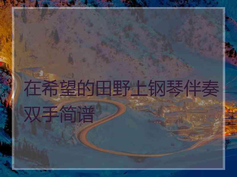 在希望的田野上钢琴伴奏双手简谱