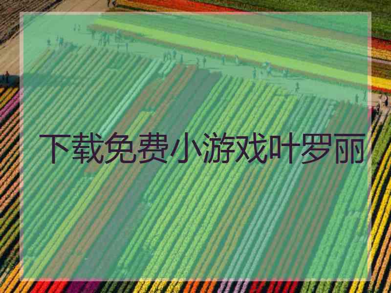 下载免费小游戏叶罗丽