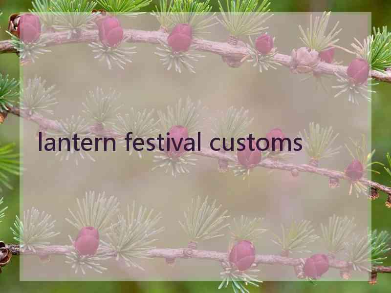 lantern festival customs