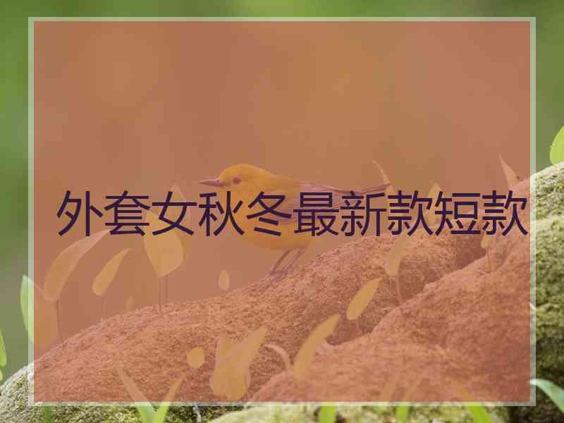 外套女秋冬最新款短款
