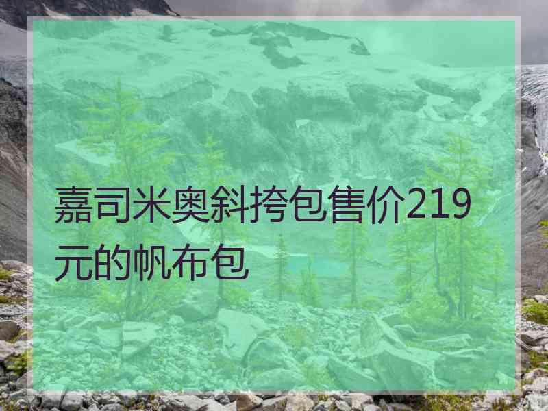 嘉司米奥斜挎包售价219元的帆布包