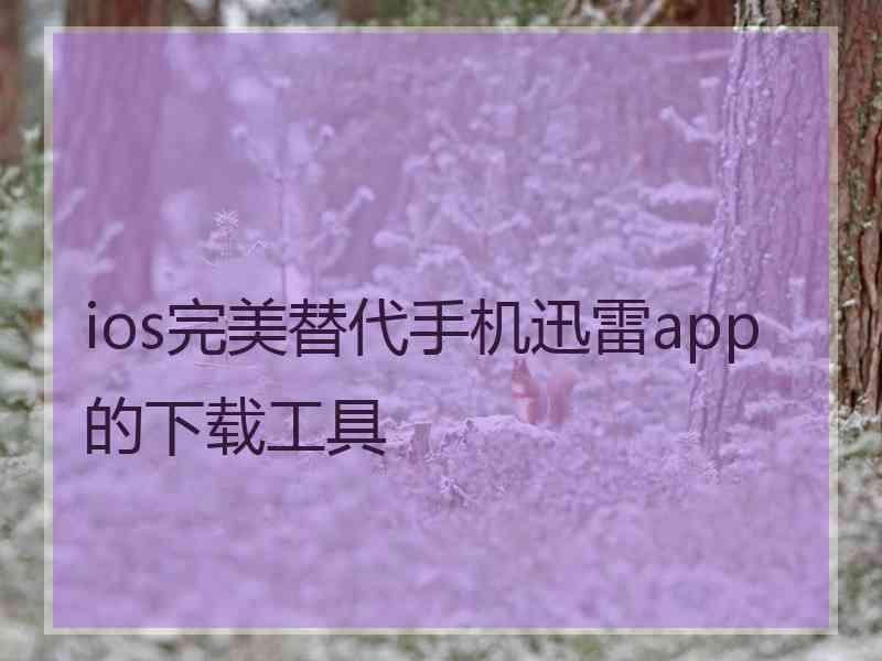 ios完美替代手机迅雷app的下载工具