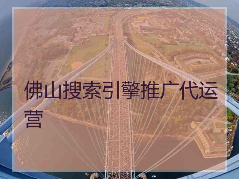 佛山搜索引擎推广代运营