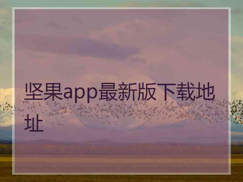 坚果app最新版下载地址