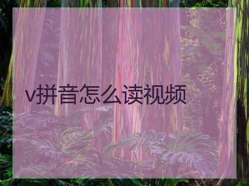 v拼音怎么读视频