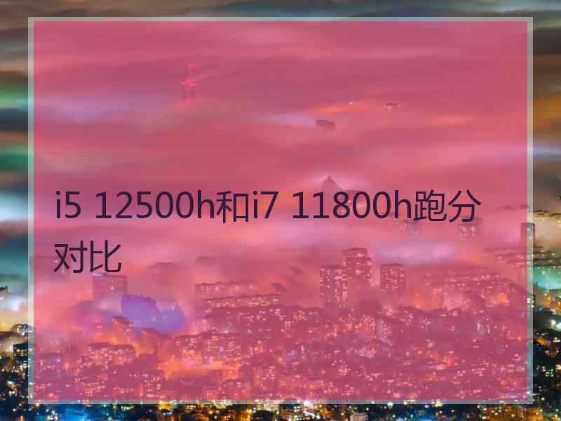 i5 12500h和i7 11800h跑分对比