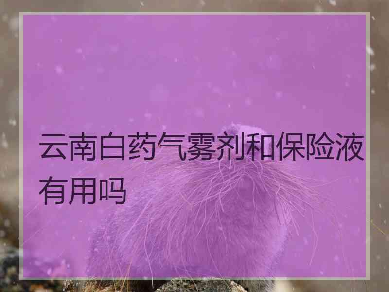 云南白药气雾剂和保险液有用吗