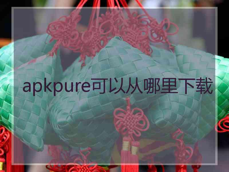 apkpure可以从哪里下载