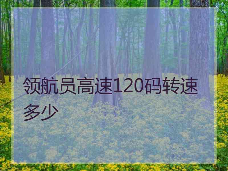 领航员高速120码转速多少