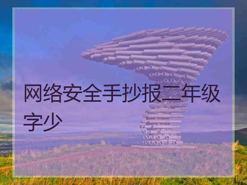 网络安全手抄报二年级字少