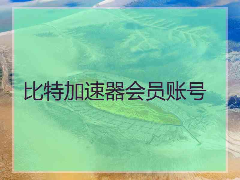 比特加速器会员账号