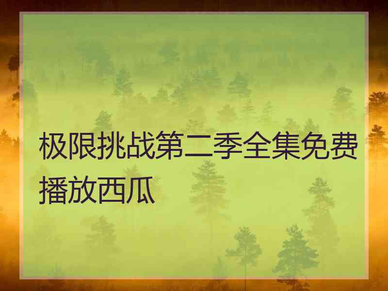 极限挑战第二季全集免费播放西瓜