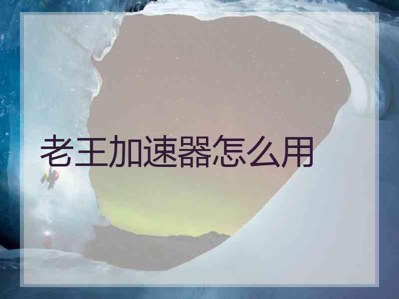 老王加速器怎么用