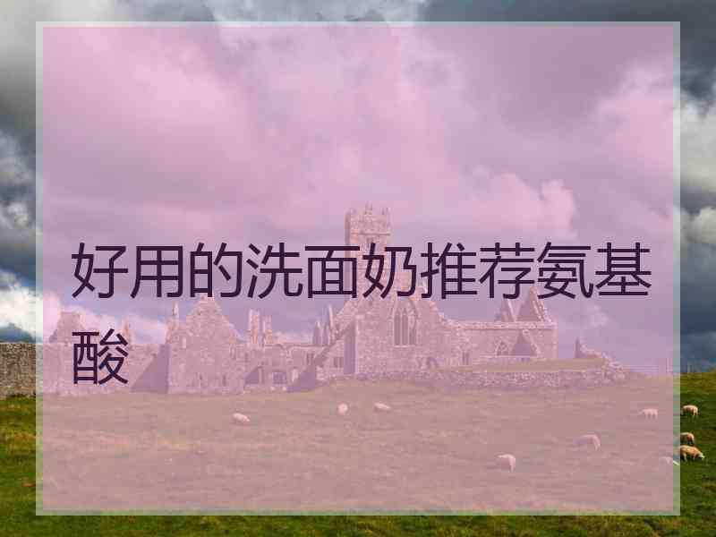 好用的洗面奶推荐氨基酸