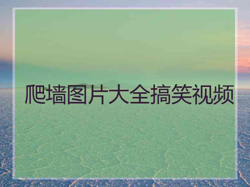 爬墙图片大全搞笑视频