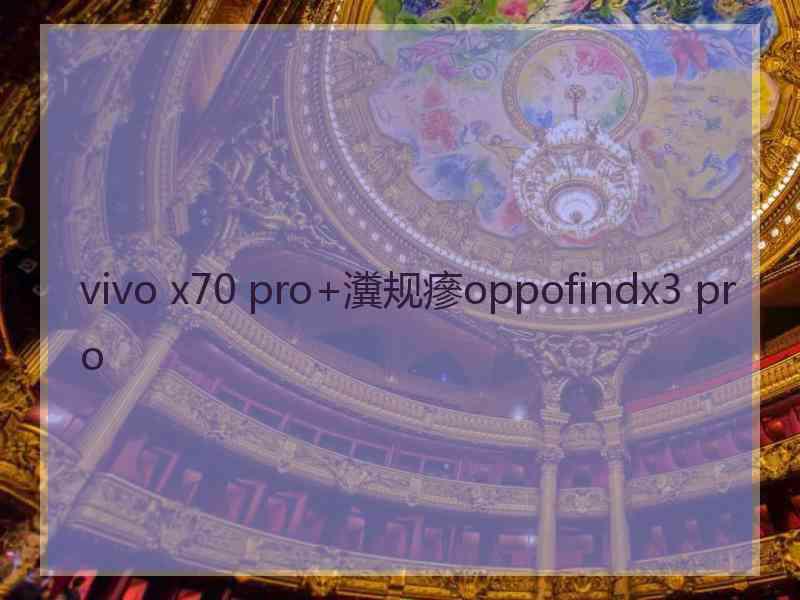 vivo x70 pro+瀵规瘮oppofindx3 pro