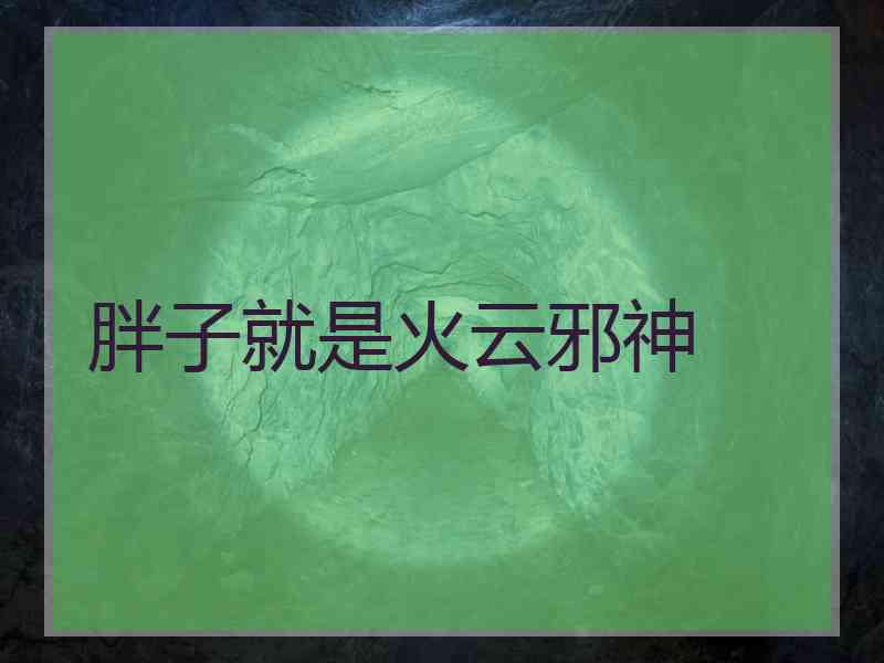 胖子就是火云邪神