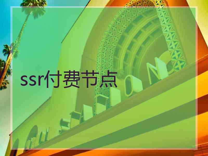 ssr付费节点