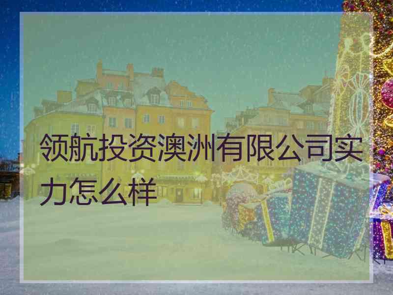 领航投资澳洲有限公司实力怎么样
