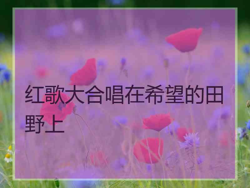 红歌大合唱在希望的田野上