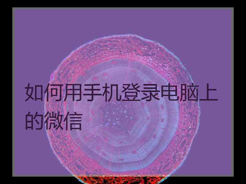 如何用手机登录电脑上的微信