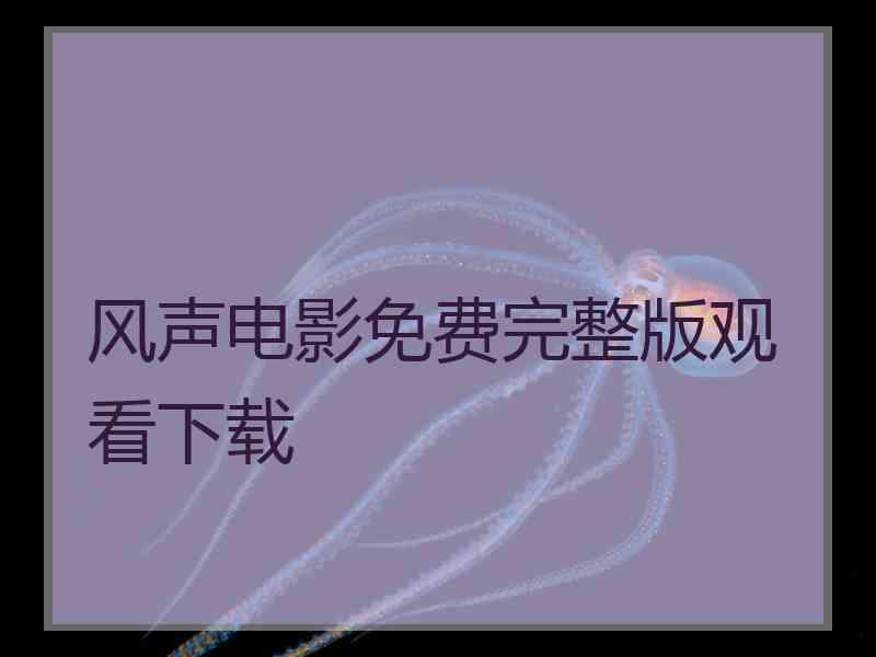 风声电影免费完整版观看下载