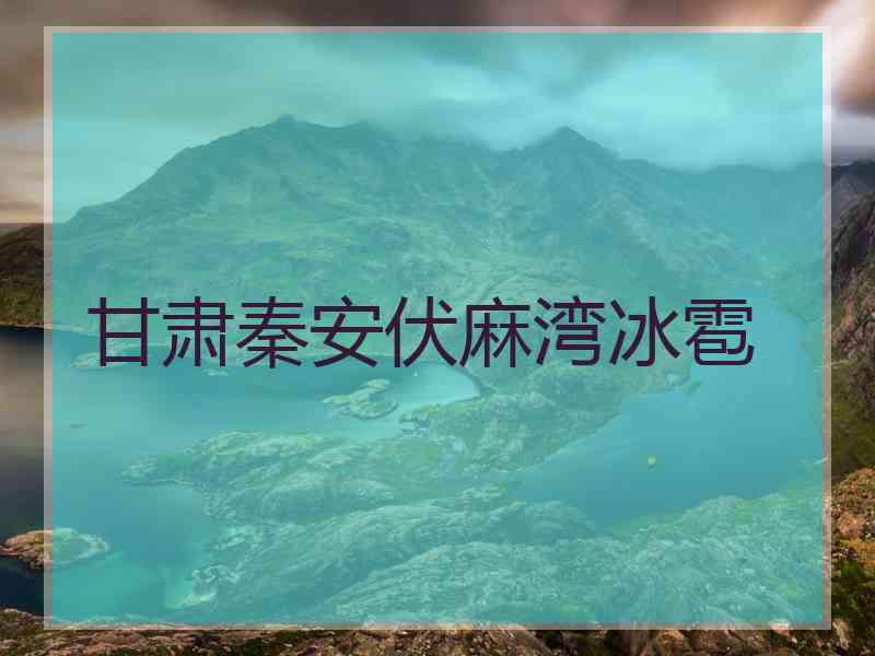甘肃秦安伏麻湾冰雹