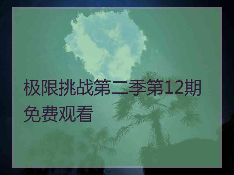 极限挑战第二季第12期免费观看