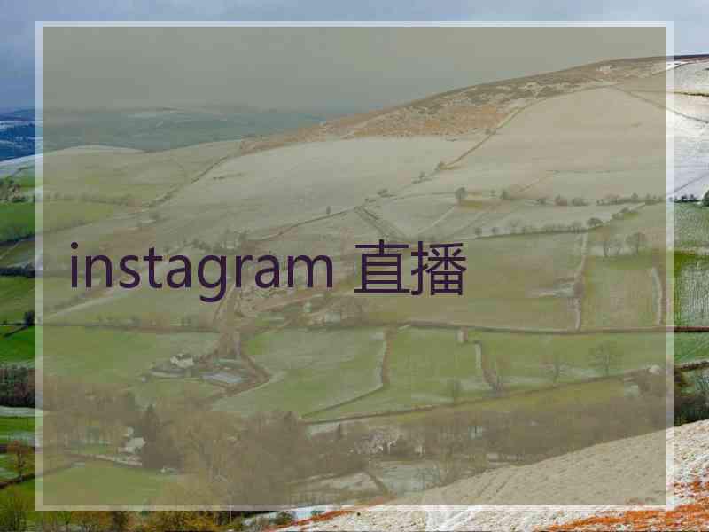 instagram 直播