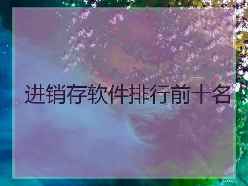 进销存软件排行前十名