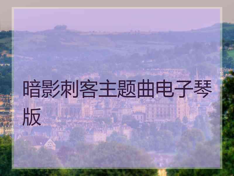 暗影刺客主题曲电子琴版