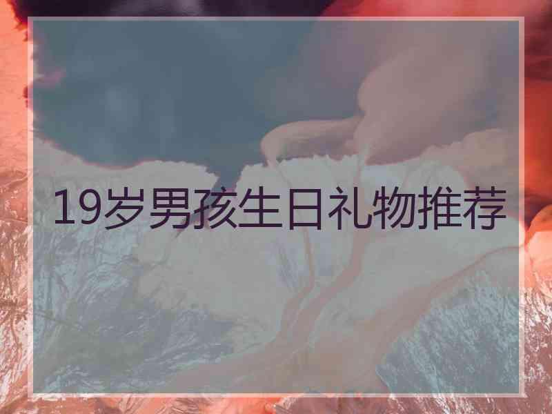 19岁男孩生日礼物推荐