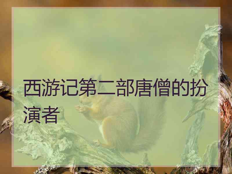 西游记第二部唐僧的扮演者