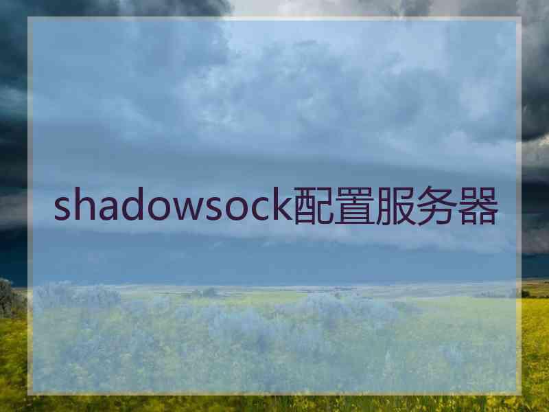 shadowsock配置服务器