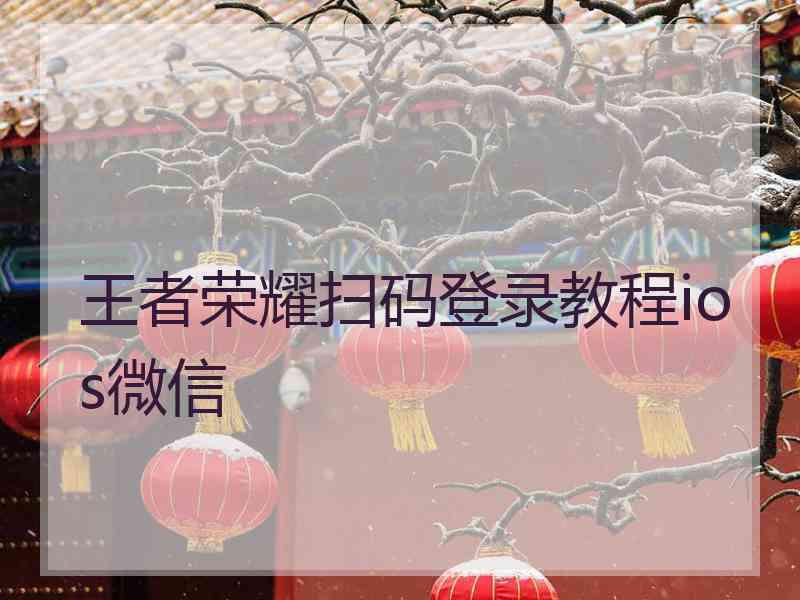 王者荣耀扫码登录教程ios微信