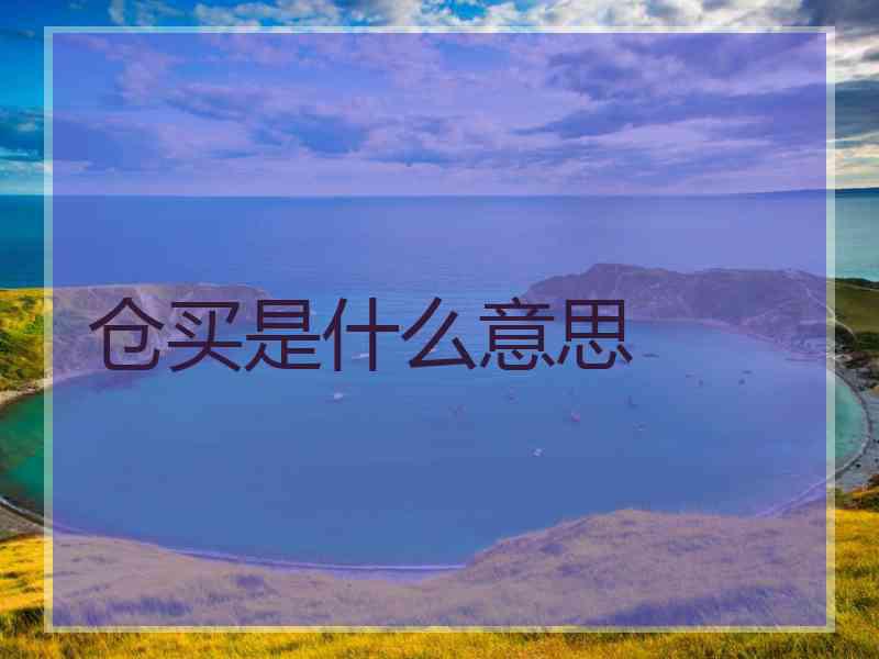 仓买是什么意思