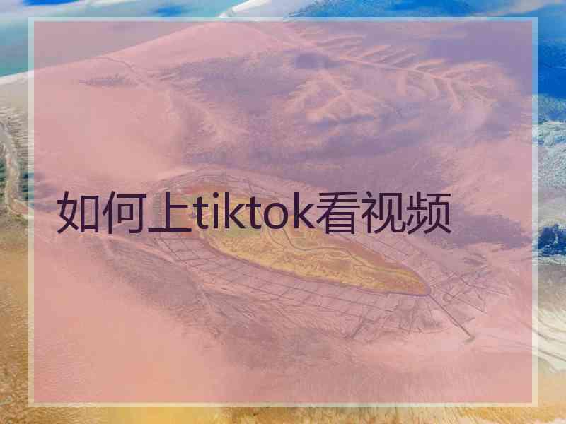 如何上tiktok看视频