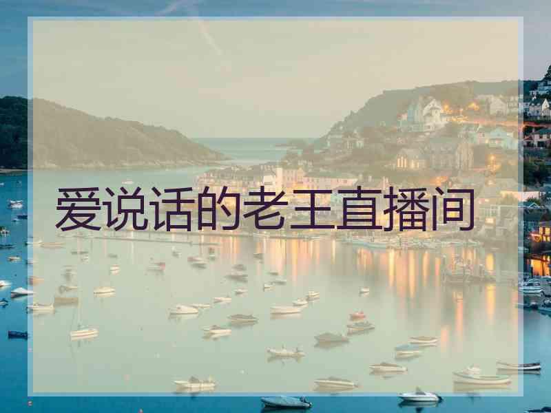爱说话的老王直播间